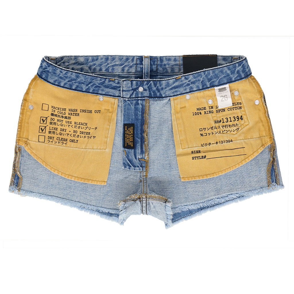 5 Pocket Cut-Off Boyfriend 10.5 oz Shorts - MED STONE - LASER FLORAL PRINT