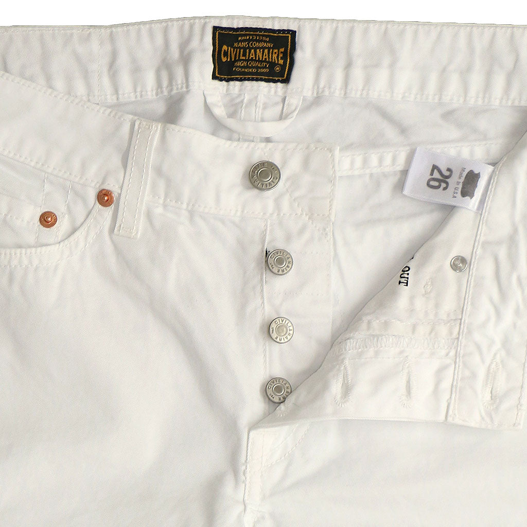 5-Pocket TOMBOY button Fly Twill Pants - White