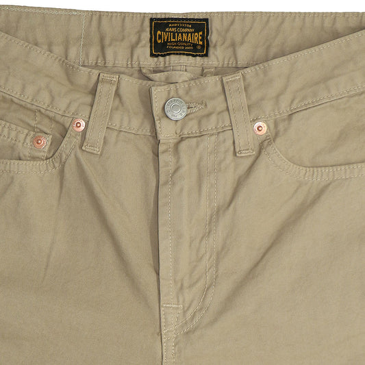 Button Drawstring Linen Pants 2 Front Patch Pockets - Old Olive –  Civilianaire