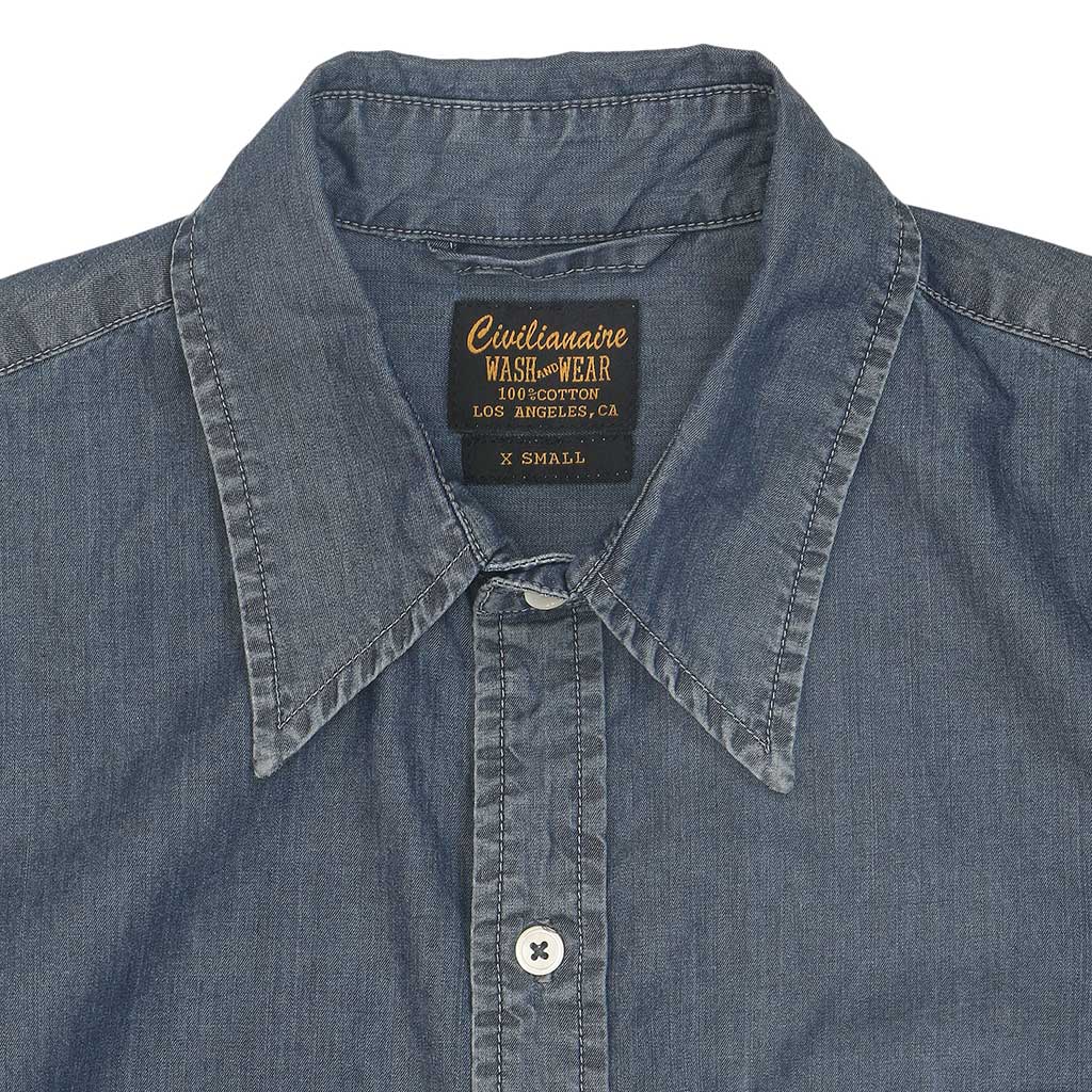 Single Pocket Shirt 4 oz. Denim - Dark Vintage Wash SF01