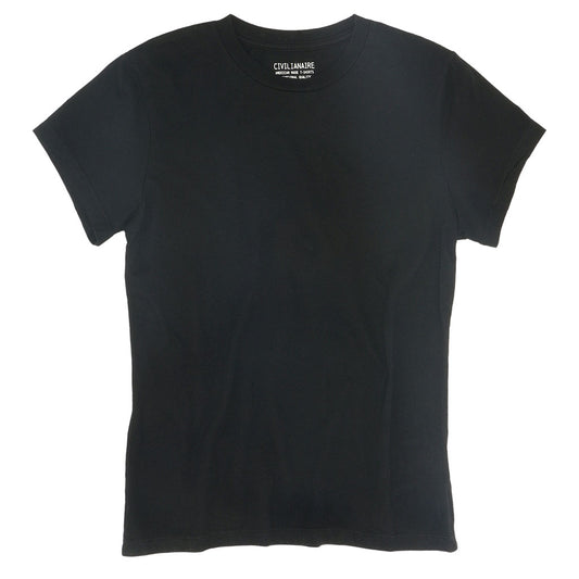 Women's Crew Neck Short Sleeve Tee - Black