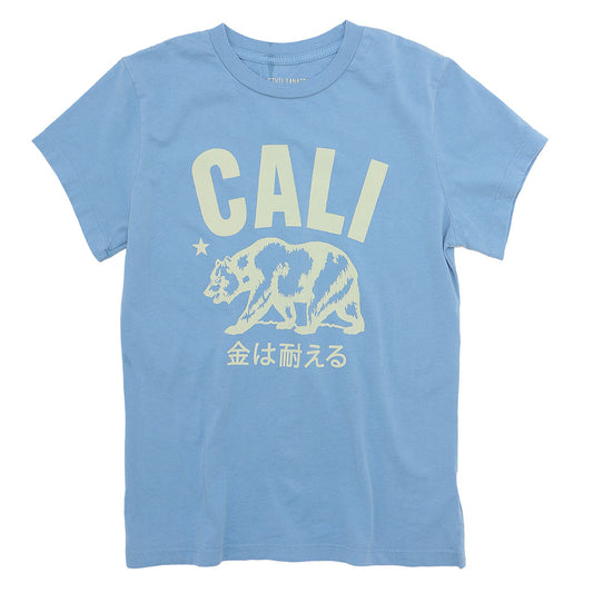 Don't Mess With Cali Women's Crew Neck Short Sleeve Tee - Simple Blue