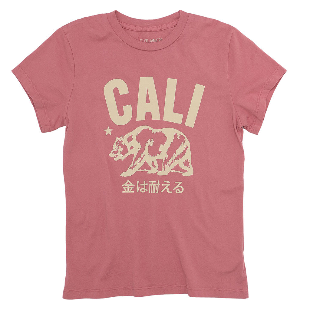 "Don't Mess With Cali" Women's Crew Neck Short Sleeve Tee - Flamingo