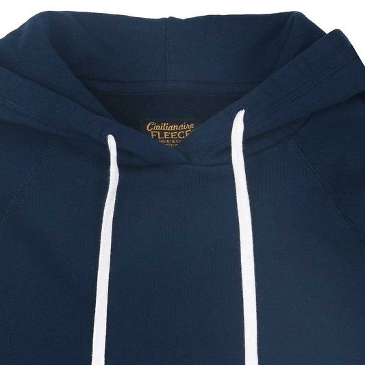 Heavy 17.5oz Fleece Hooded Pullover Sweatshirt - Navy Blue