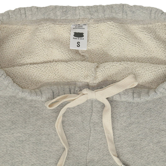 Drawstring Elastic Waist Fleece Womens Sweatpants - Heather Grey