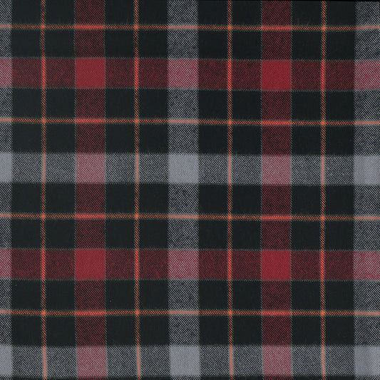 Pajama Lightweight Flannel Plaid - Burgundy