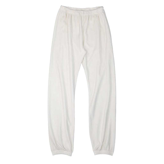 "SIENA" 26" Inseam Velour Sweatpants - White