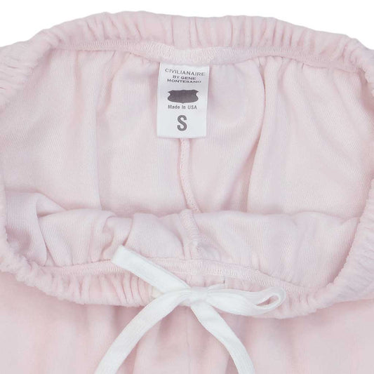 "SIENA" 26" Inseam Velour Sweatpants - Buff Pink