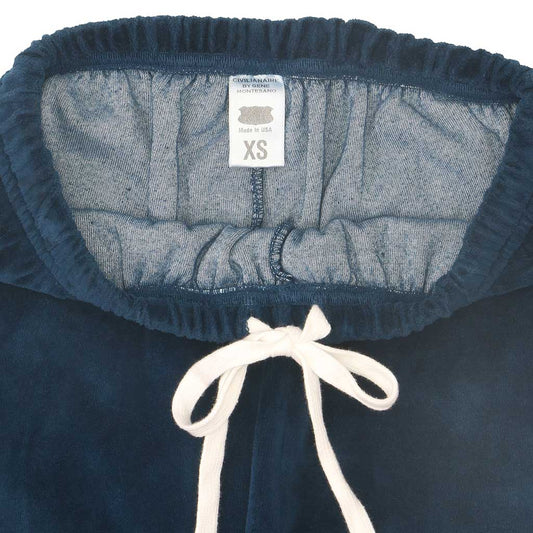 "SIENA" 26" Inseam Velour Sweatpants - Navy