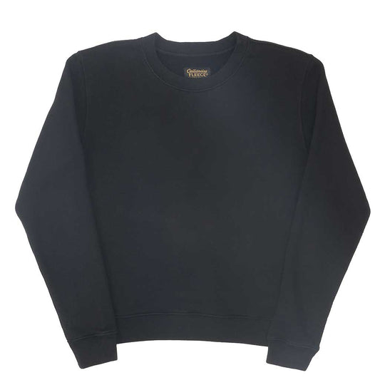 Long Sleeve 17.5 oz Fleece Women's Crewneck Sweatshirt - Black