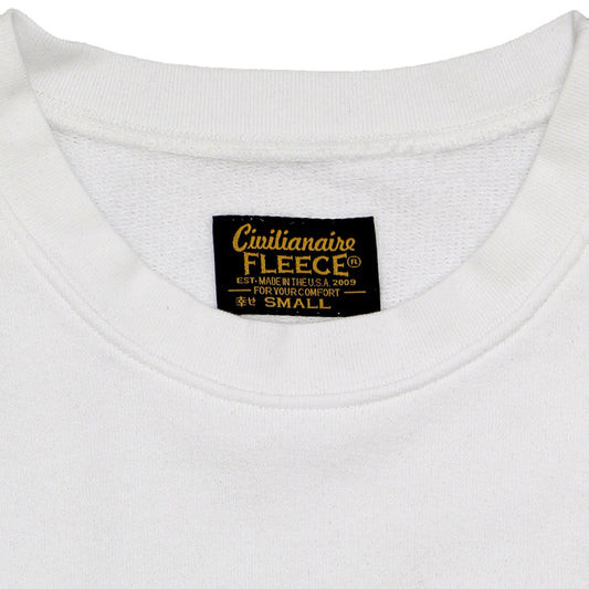Long Sleeve 17.5 oz Fleece Women's Crewneck Sweatshirt - White