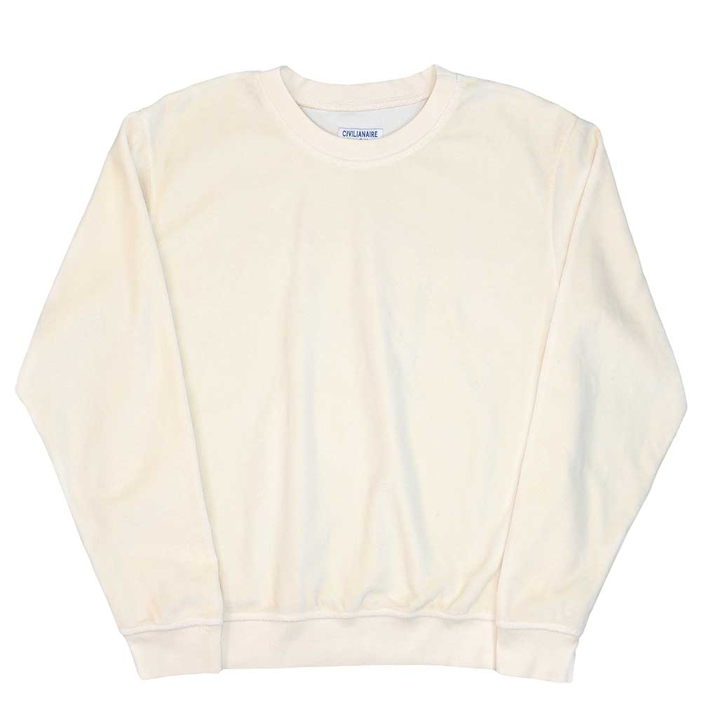 Long Sleeve Women's Crewneck Velour Sweatshirt - Mr Two Tones