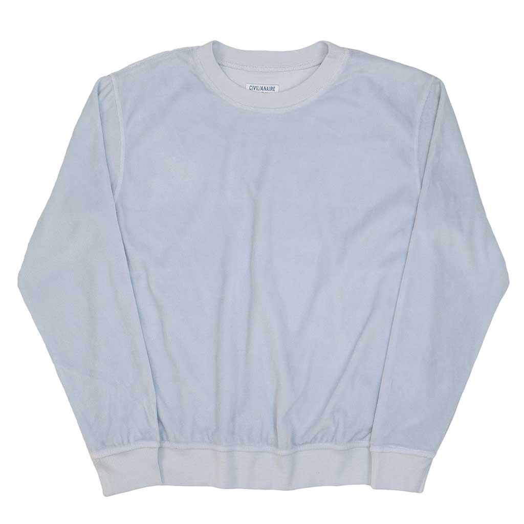 Long Sleeve Women's Crewneck Velour Sweatshirt - Lilac Hint