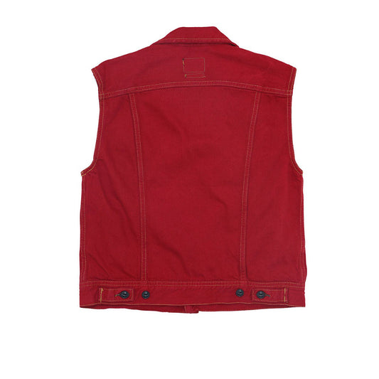 Pocket 12.4 oz Denim Ryder Vest - Red Macon Wash